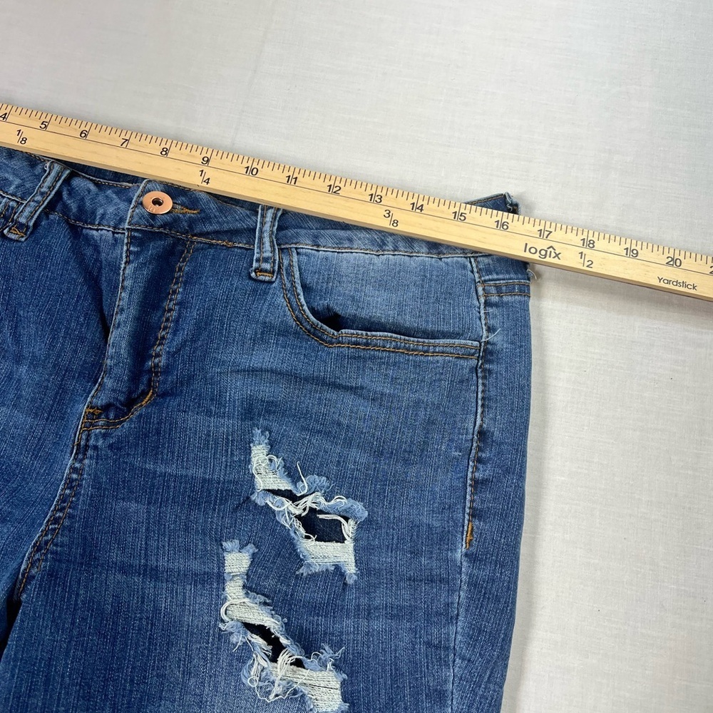 !IT-Tiffany Skinny Distressed Ankle Stretch Denim Jeans Women's size 12 B-3 - Picture 5 of 7